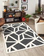 Gray 10' x 13' 1 Prismatic Rectangle Area Rug Modern Geometric Unique Design Carpet for Contemporary Interior Home Decorating for Sale at Rug Engine