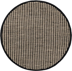 Black and White 3' 1 x 3' 1 Laurel Handwoven Jute Round Area Rug Braided Jute With Cotton Rustic All Natural Carpet for Home Indoor Interior Design for Sale at Rug Engine