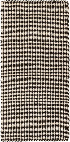 Black and White 2' x 4' 1 Laurel Handwoven Jute Runner Area Rug Braided Jute With Cotton Rustic All Natural Carpet for Home Indoor Interior Design for Sale at Rug Engine