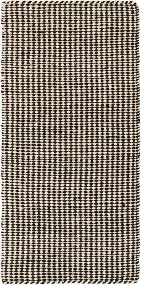 Black and White 2' x 4' 1 Laurel Handwoven Jute Runner Area Rug Braided Jute With Cotton Rustic All Natural Carpet for Home Indoor Interior Design for Sale at Rug Engine