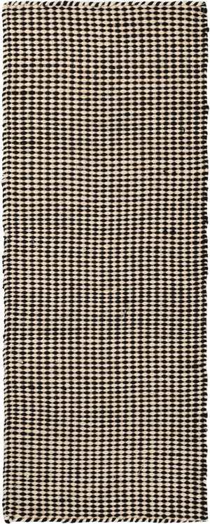 Black and White 2' x 5' 1 Laurel Handwoven Jute Runner Area Rug Braided Jute With Cotton Rustic All Natural Carpet for Home Indoor Interior Design for Sale at Rug Engine