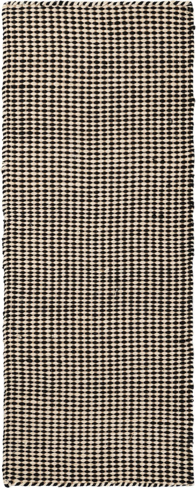 Black and White 2' x 5' 1 Laurel Handwoven Jute Runner Area Rug Braided Jute With Cotton Rustic All Natural Carpet for Home Indoor Interior Design for Sale at Rug Engine