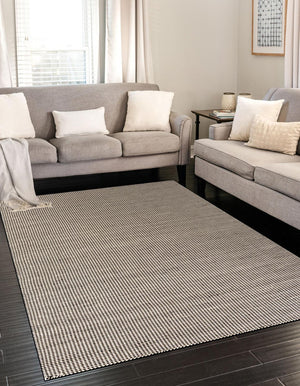 Black and White 2' x 3' 1 Laurel Handwoven Jute Rectangle Area Rug Braided Jute With Cotton Rustic All Natural Carpet for Home Indoor Interior Design for Sale at Rug Engine