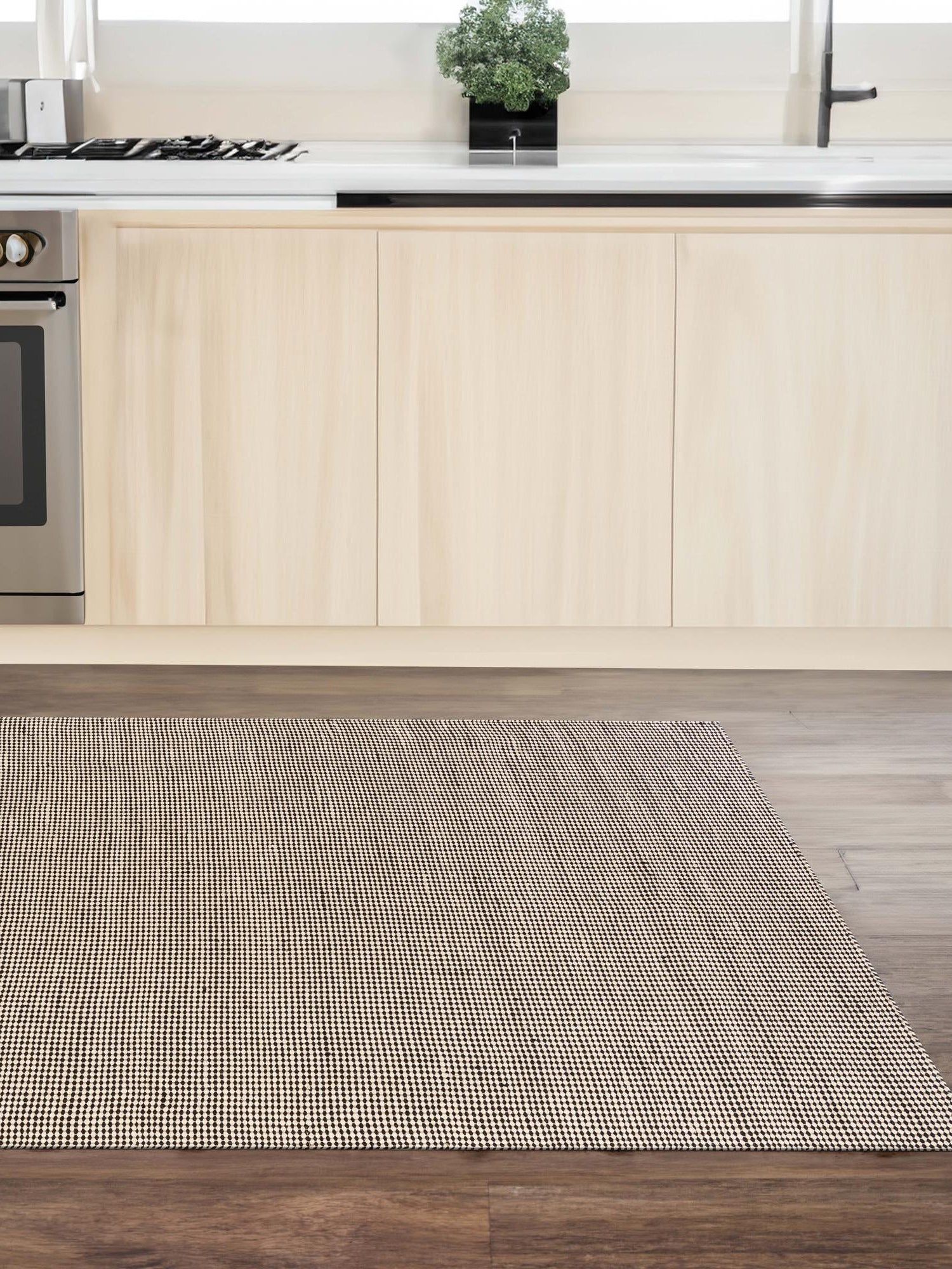 Black and White 5' 1 x 8' Laurel Handwoven Jute Rectangle Area Rug Braided Jute With Cotton Rustic All Natural Carpet for Home Indoor Interior Design for Sale at Rug Engine