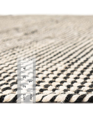 Black and White 7' 10 x 10' Laurel Handwoven Jute Rectangle Area Rug Braided Jute With Cotton Rustic All Natural Carpet for Home Indoor Interior Design for Sale at Rug Engine