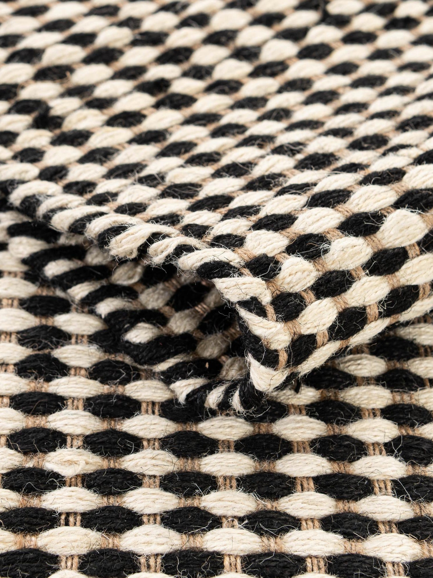 Black and White 9' x 12' Laurel Handwoven Jute Rectangle Area Rug Braided Jute With Cotton Rustic All Natural Carpet for Home Indoor Interior Design for Sale at Rug Engine