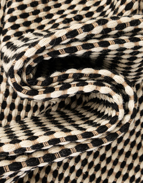 Black and White 2' x 5' 1 Laurel Handwoven Jute Runner Area Rug Braided Jute With Cotton Rustic All Natural Carpet for Home Indoor Interior Design for Sale at Rug Engine