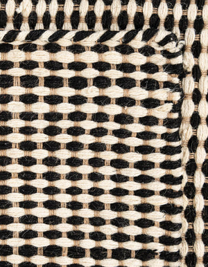 Black and White 2' 7 x 12' Laurel Handwoven Jute Runner Area Rug Braided Jute With Cotton Rustic All Natural Carpet for Home Indoor Interior Design for Sale at Rug Engine