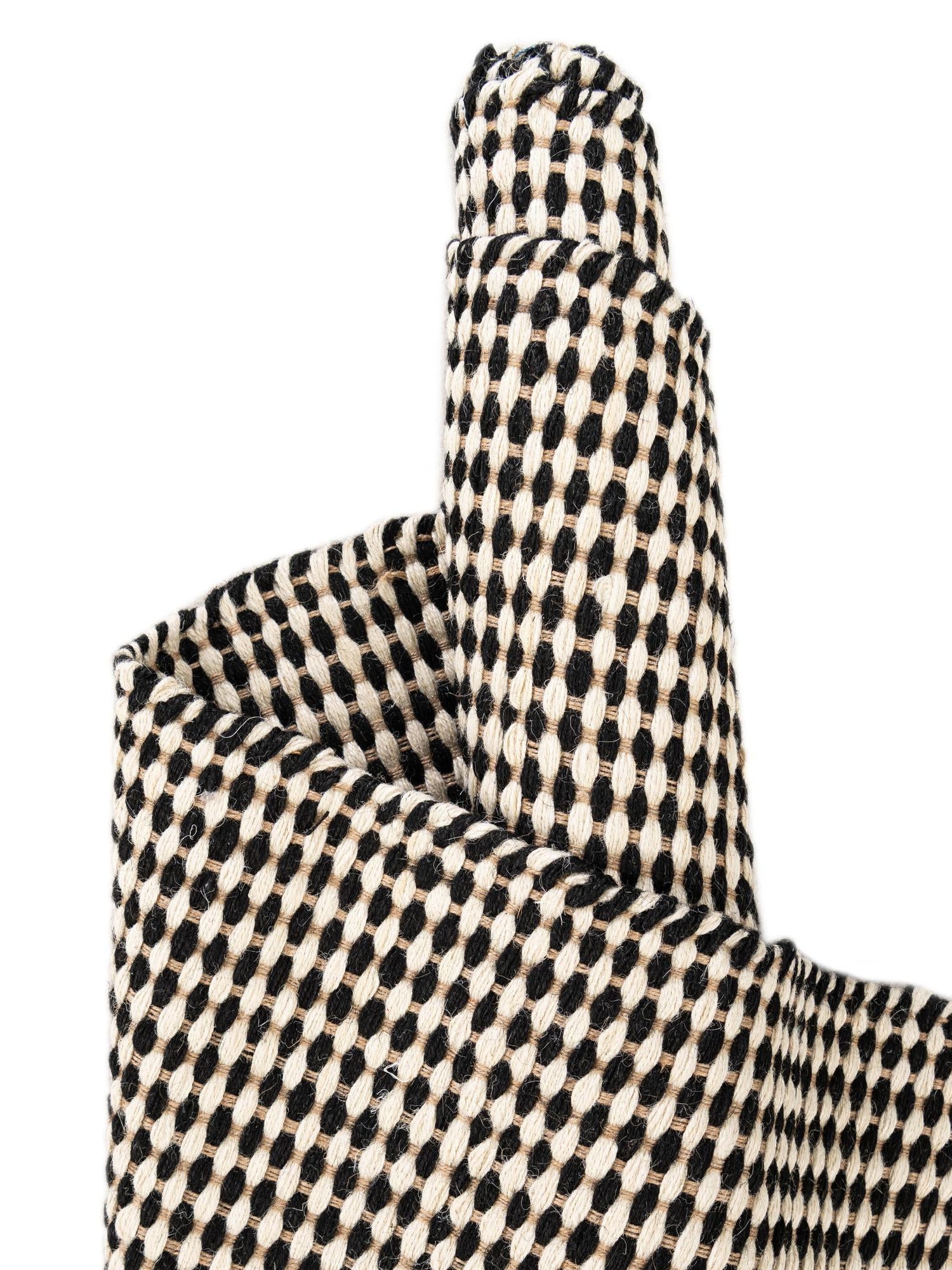 Black and White 2' x 4' 1 Laurel Handwoven Jute Runner Area Rug Braided Jute With Cotton Rustic All Natural Carpet for Home Indoor Interior Design for Sale at Rug Engine