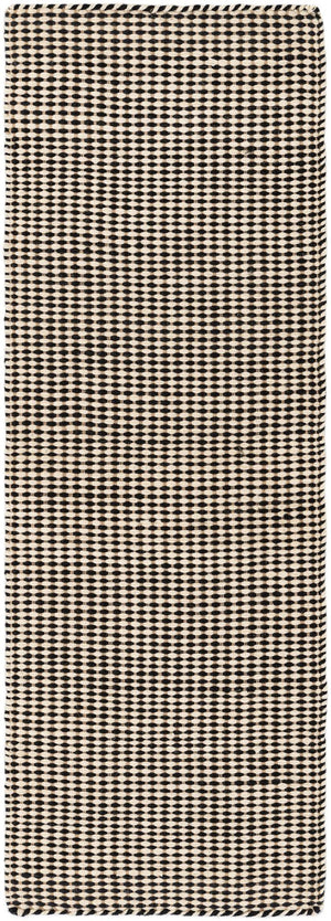 Black and White 2' x 6' 1 Laurel Handwoven Jute Runner Area Rug Braided Jute With Cotton Rustic All Natural Carpet for Home Indoor Interior Design for Sale at Rug Engine