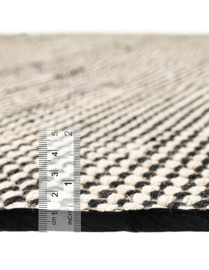 Black and White 3' 1 x 3' 1 Laurel Handwoven Jute Round Area Rug Braided Jute With Cotton Rustic All Natural Carpet for Home Indoor Interior Design for Sale at Rug Engine