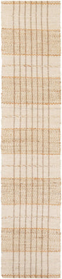 Ivory 2' 7 x 12' Laurel Handwoven Jute Runner Area Rug Braided Jute With Cotton Rustic All Natural Carpet for Home Indoor Interior Design for Sale at Rug Engine