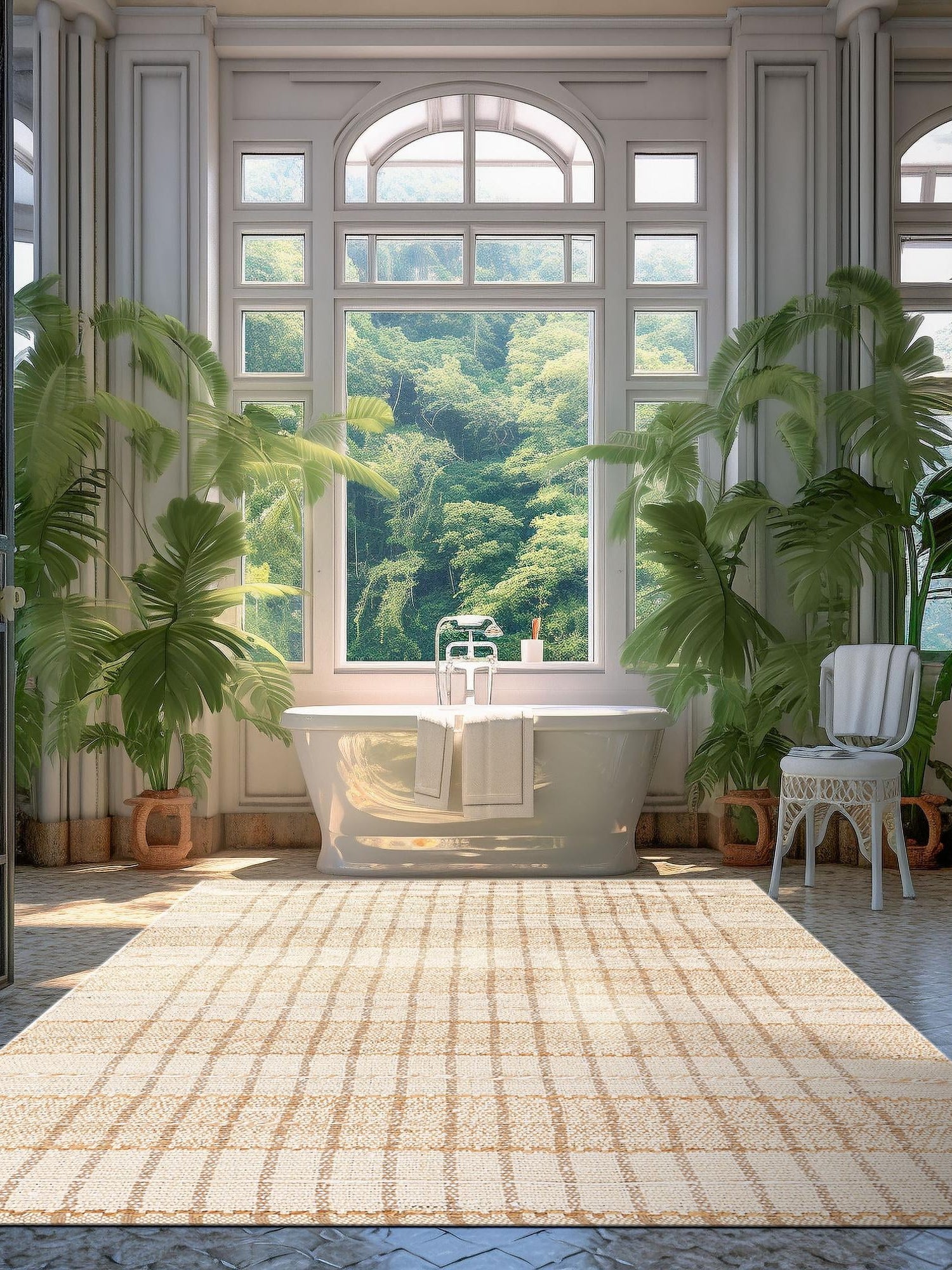 Ivory 5' 1 x 8' Laurel Handwoven Jute Rectangle Area Rug Braided Jute With Cotton Rustic All Natural Carpet for Home Indoor Interior Design for Sale at Rug Engine