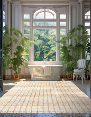 Ivory 10' x 14' 1 Laurel Handwoven Jute Rectangle Area Rug Braided Jute With Cotton Rustic All Natural Carpet for Home Indoor Interior Design for Sale at Rug Engine