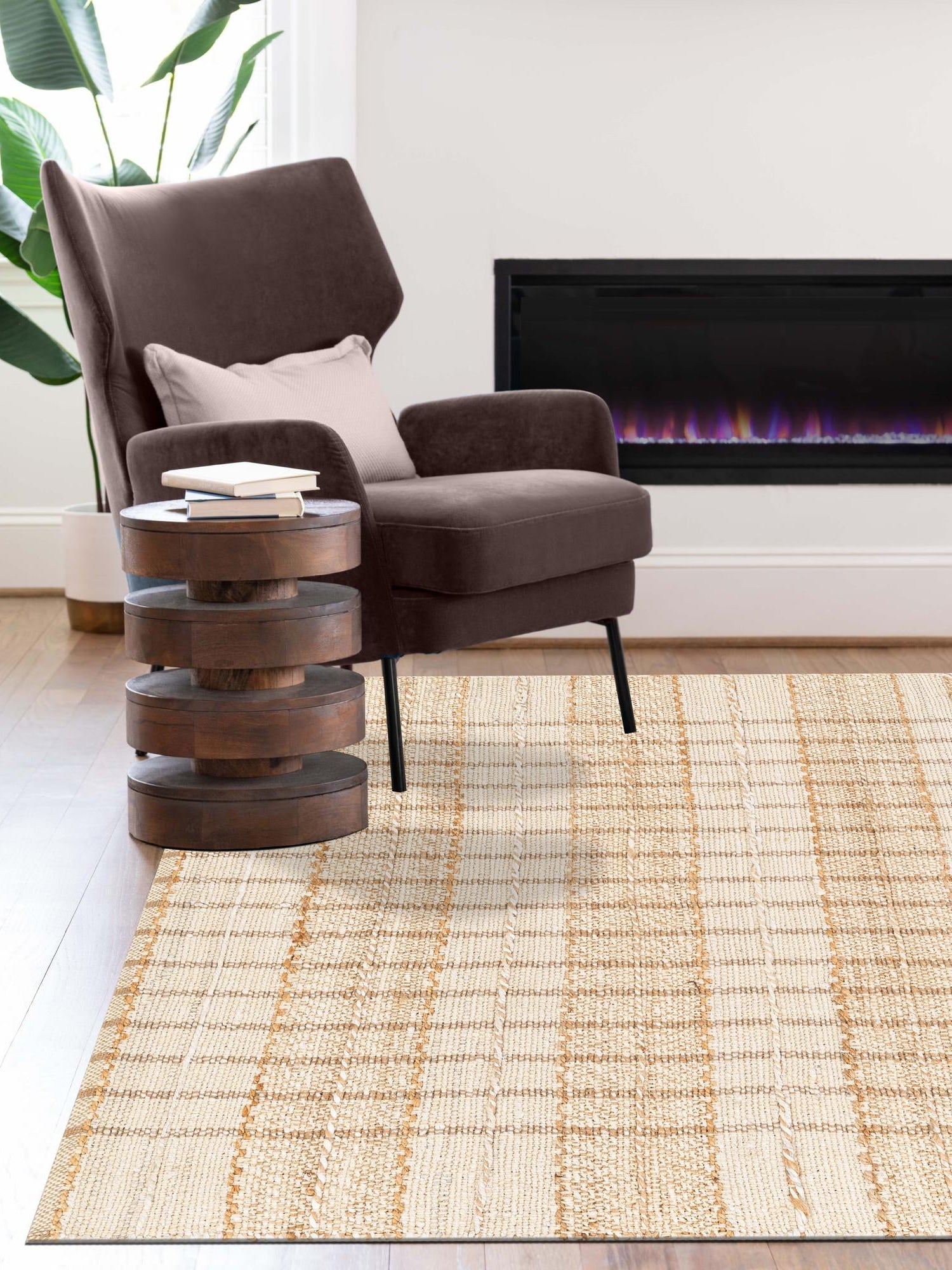 Ivory 10' x 14' 1 Laurel Handwoven Jute Rectangle Area Rug Braided Jute With Cotton Rustic All Natural Carpet for Home Indoor Interior Design for Sale at Rug Engine