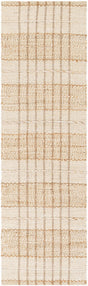 Ivory 2' 7 x 8' Laurel Handwoven Jute Runner Area Rug Braided Jute With Cotton Rustic All Natural Carpet for Home Indoor Interior Design for Sale at Rug Engine