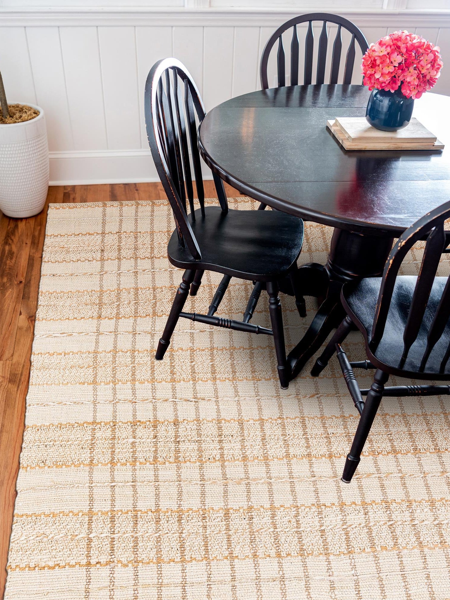 Ivory 10' x 10' Laurel Handwoven Jute Square Area Rug Braided Jute With Cotton Rustic All Natural Carpet for Home Indoor Interior Design for Sale at Rug Engine