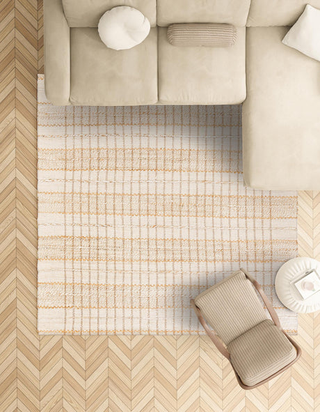 Ivory 7' 10 x 7' 10 Laurel Handwoven Jute Square Area Rug Braided Jute With Cotton Rustic All Natural Carpet for Home Indoor Interior Design for Sale at Rug Engine