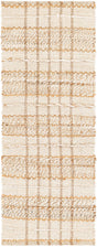 Ivory 2' x 5' 1 Laurel Handwoven Jute Runner Area Rug Braided Jute With Cotton Rustic All Natural Carpet for Home Indoor Interior Design for Sale at Rug Engine