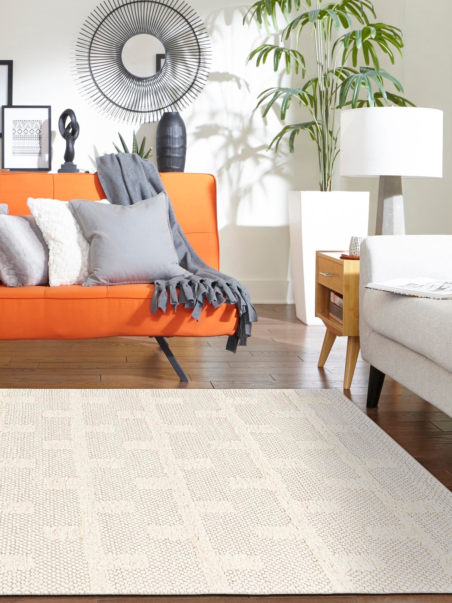 Ivory 9' x 12' Lana New Zealand Wool Rectangle Area Rug All Natural Premium Wool Hand Woven Carpet for Luxury Interior Home Design for Sale at Rug Engine