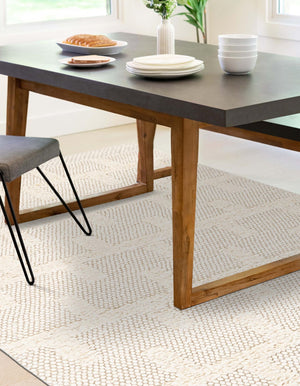 Ivory 4' 1 x 6' 1 Lana New Zealand Wool Rectangle Area Rug All Natural Premium Wool Hand Woven Carpet for Luxury Interior Home Design for Sale at Rug Engine
