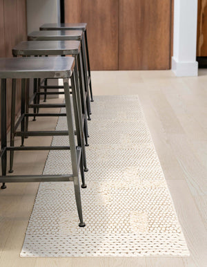Ivory 2' x 6' 1 Lana New Zealand Wool Runner Area Rug All Natural Premium Wool Hand Woven Carpet for Luxury Interior Home Design for Sale at Rug Engine