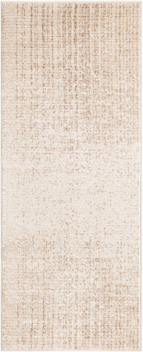 Ivory 2' 2 x 5' 1 Gemstone Runner Area Rug Polypropylene Contemporary Carpet Easy Clean Stain Resistant for Home Design Decorating for Sale at Rug Engine