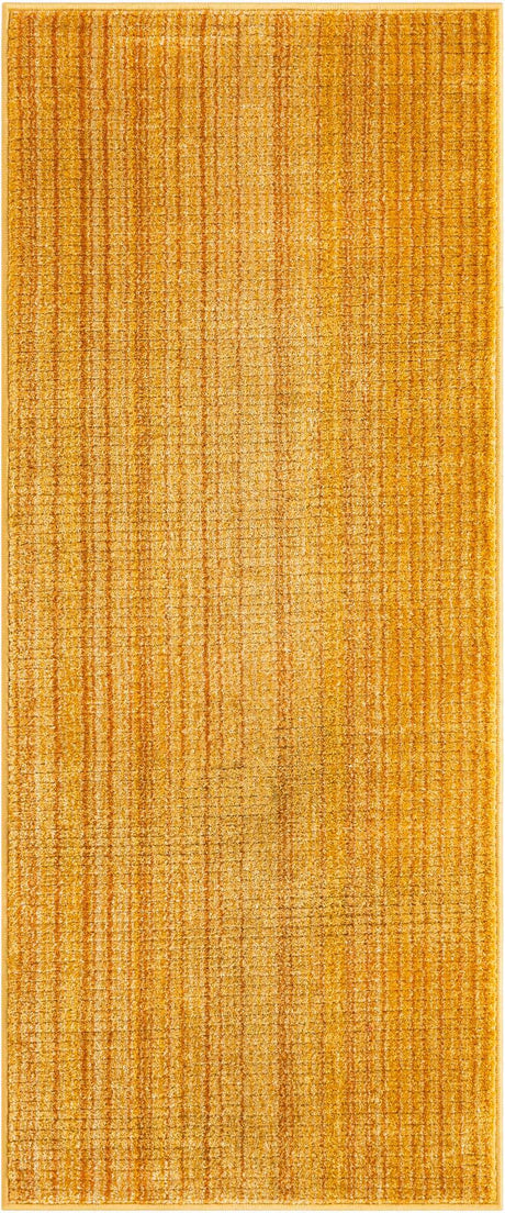 Yellow 2' 2 x 5' 1 Gemstone Runner Area Rug Polypropylene Contemporary Carpet Easy Clean Stain Resistant for Home Design Decorating for Sale at Rug Engine