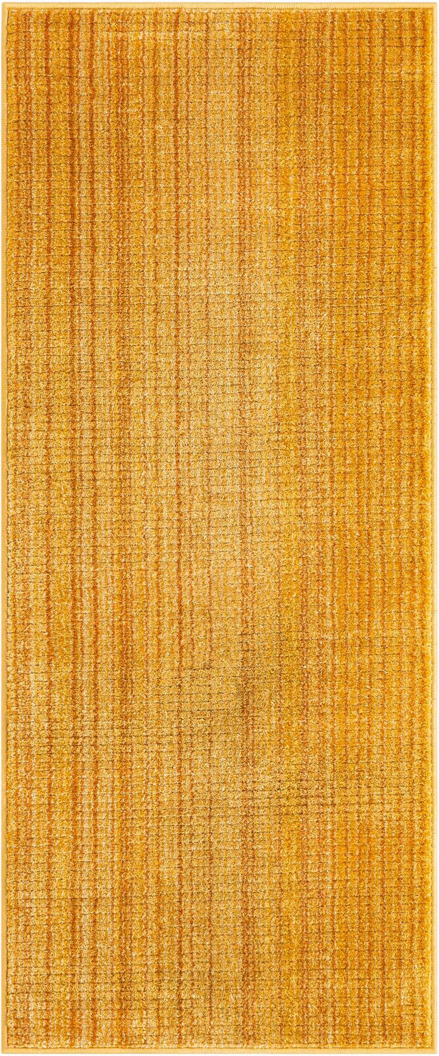 Yellow 2' 2 x 5' 1 Gemstone Runner Area Rug Polypropylene Contemporary Carpet Easy Clean Stain Resistant for Home Design Decorating for Sale at Rug Engine