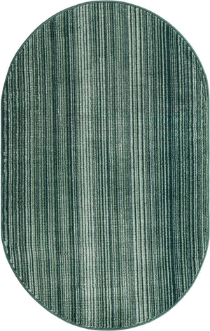 Green 3' 3 x 5' 3 Gemstone Oval Area Rug Polypropylene Contemporary Carpet Easy Clean Stain Resistant for Home Design Decorating for Sale at Rug Engine