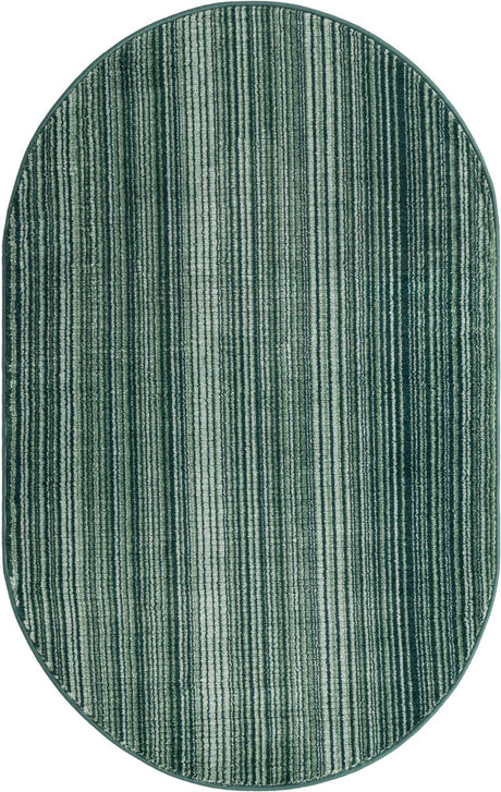 Green 3' 3 x 5' 3 Gemstone Oval Area Rug Polypropylene Contemporary Carpet Easy Clean Stain Resistant for Home Design Decorating for Sale at Rug Engine