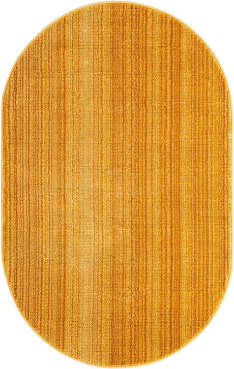 Yellow 3' 3 x 5' 3 Gemstone Oval Area Rug Polypropylene Contemporary Carpet Easy Clean Stain Resistant for Home Design Decorating for Sale at Rug Engine