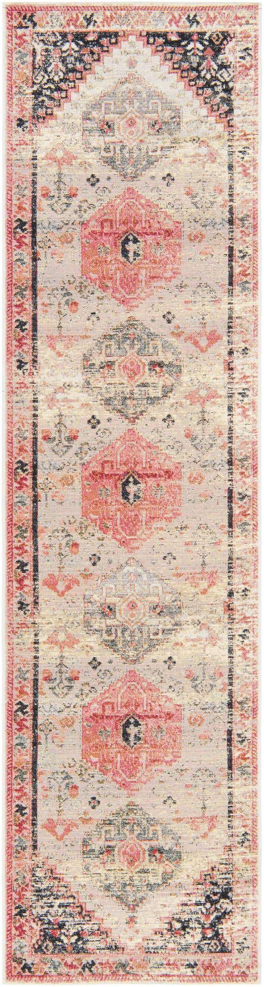 Multicolor 2' 7 x 10' Outdoor Traditional Runner Area Rug Weather Resistant for Patio, Deck, Terrace, Balcony, Porch Classical Design Outside Carpet for Sale at Rug Engine