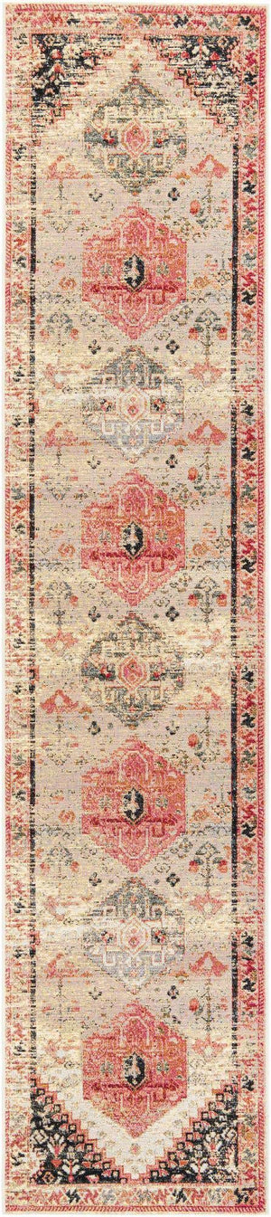 Multicolor 2' 7 x 12' Outdoor Traditional Runner Area Rug Weather Resistant for Patio, Deck, Terrace, Balcony, Porch Classical Design Outside Carpet for Sale at Rug Engine