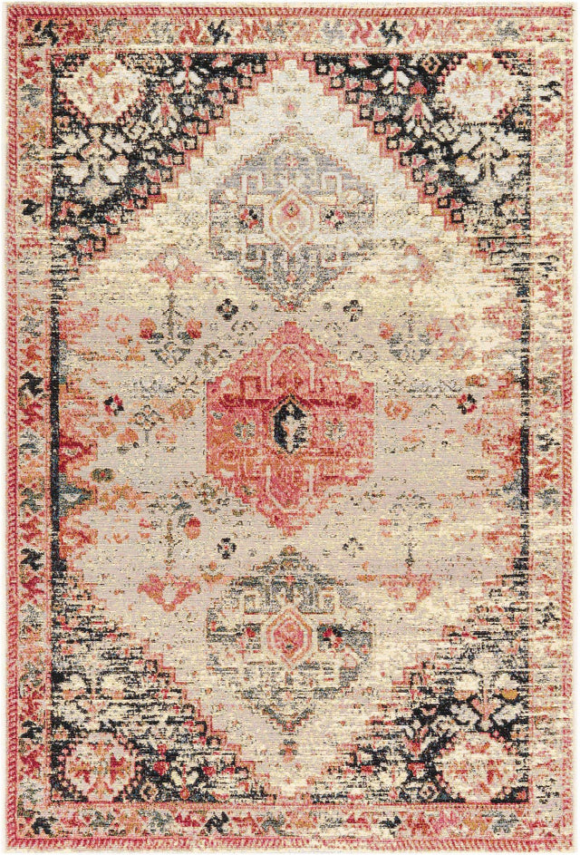 Multicolor 4' 1 x 6' 1 Outdoor Traditional Rectangle Area Rug Weather Resistant for Patio, Deck, Terrace, Balcony, Porch Classical Design Outside Carpet for Sale at Rug Engine
