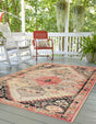 Multicolor 5' 1 x 7' 1 Outdoor Traditional Rectangle Area Rug Weather Resistant for Patio, Deck, Terrace, Balcony, Porch Classical Design Outside Carpet for Sale at Rug Engine
