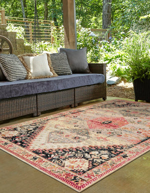 Multicolor 10' x 14' 1 Outdoor Traditional Rectangle Area Rug Weather Resistant for Patio, Deck, Terrace, Balcony, Porch Classical Design Outside Carpet for Sale at Rug Engine