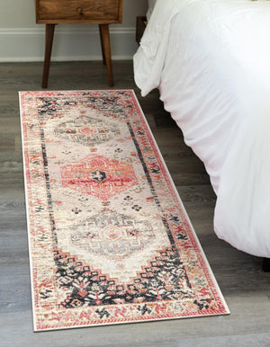 Multicolor 2' x 5' 1 Outdoor Traditional Runner Area Rug Weather Resistant for Patio, Deck, Terrace, Balcony, Porch Classical Design Outside Carpet for Sale at Rug Engine