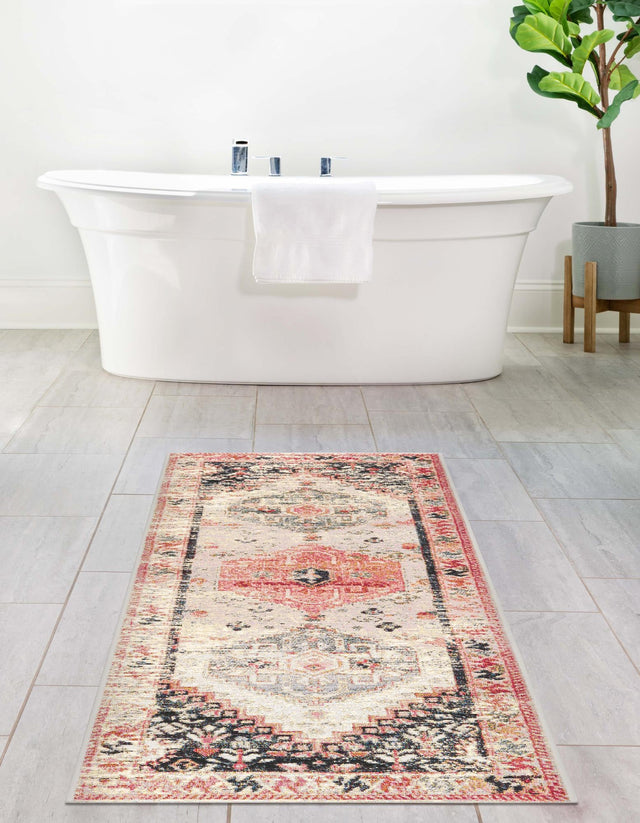 Multicolor 2' 7 x 10' Outdoor Traditional Runner Area Rug Weather Resistant for Patio, Deck, Terrace, Balcony, Porch Classical Design Outside Carpet for Sale at Rug Engine