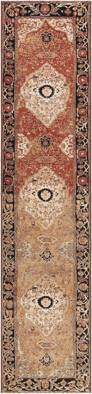 Multicolor 2' 7 x 12' Outdoor Traditional Runner Area Rug Weather Resistant for Patio, Deck, Terrace, Balcony, Porch Classical Design Outside Carpet for Sale at Rug Engine