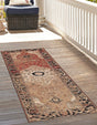 Multicolor 2' 7 x 12' Outdoor Traditional Runner Area Rug Weather Resistant for Patio, Deck, Terrace, Balcony, Porch Classical Design Outside Carpet for Sale at Rug Engine