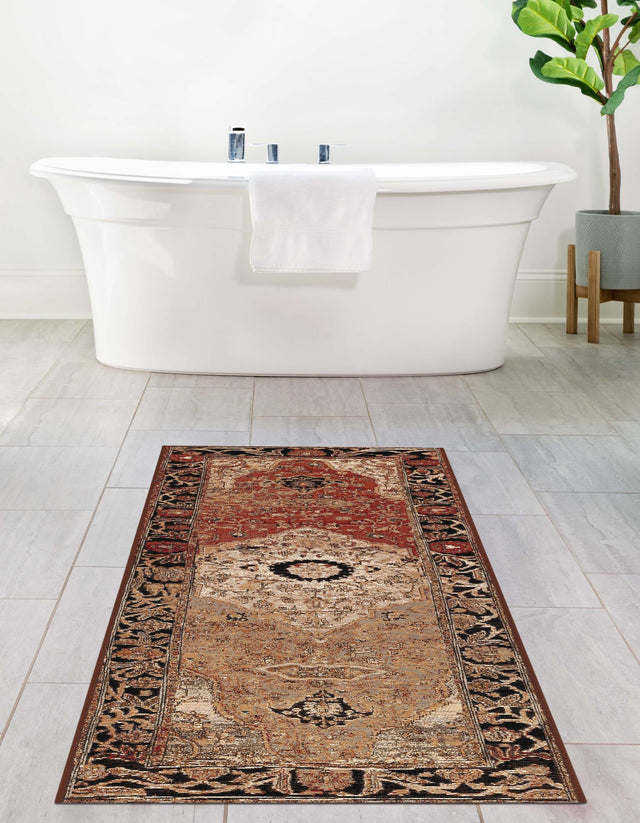 Multicolor 3' x 10' Outdoor Traditional Runner Rug