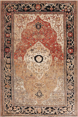 Multicolor 6' 1 x 9' Outdoor Traditional Rectangle Area Rug Weather Resistant for Patio, Deck, Terrace, Balcony, Porch Classical Design Outside Carpet for Sale at Rug Engine
