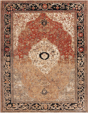Multicolor 7' 10 x 10' Outdoor Traditional Rectangle Area Rug Weather Resistant for Patio, Deck, Terrace, Balcony, Porch Classical Design Outside Carpet for Sale at Rug Engine
