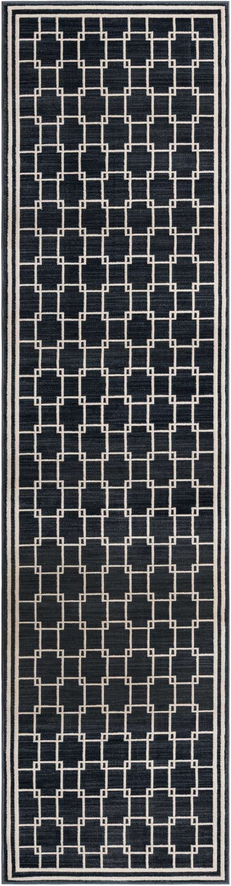 Navy Blue 2' 7 x 10' Jill Zarin Uptown Runner Area Rug 70% Polypropylene & 30% Polyester  Contemporary Carpet for Living, Dining, Office, Bedroom for Sale at Rug Engine