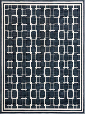 Navy Blue 10' x 13' 1 Jill Zarin Uptown Rectangle Area Rug 70% Polypropylene & 30% Polyester  Contemporary Carpet for Living, Dining, Office, Bedroom for Sale at Rug Engine