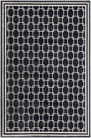 Navy Blue 4' 1 x 6' 1 Jill Zarin Uptown Rectangle Area Rug 70% Polypropylene & 30% Polyester  Contemporary Carpet for Living, Dining, Office, Bedroom for Sale at Rug Engine