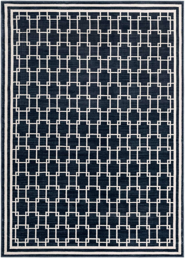 Navy Blue 5' 1 x 7' 1 Jill Zarin Uptown Rectangle Area Rug 70% Polypropylene & 30% Polyester  Contemporary Carpet for Living, Dining, Office, Bedroom for Sale at Rug Engine