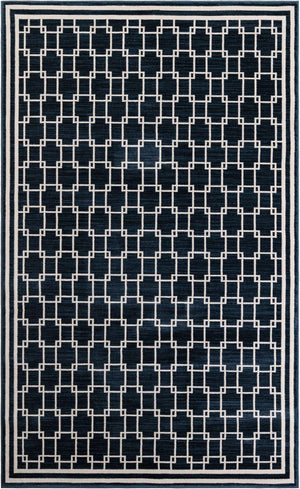 Navy Blue 5' 1 x 8' Jill Zarin Uptown Rectangle Area Rug 70% Polypropylene & 30% Polyester  Contemporary Carpet for Living, Dining, Office, Bedroom for Sale at Rug Engine