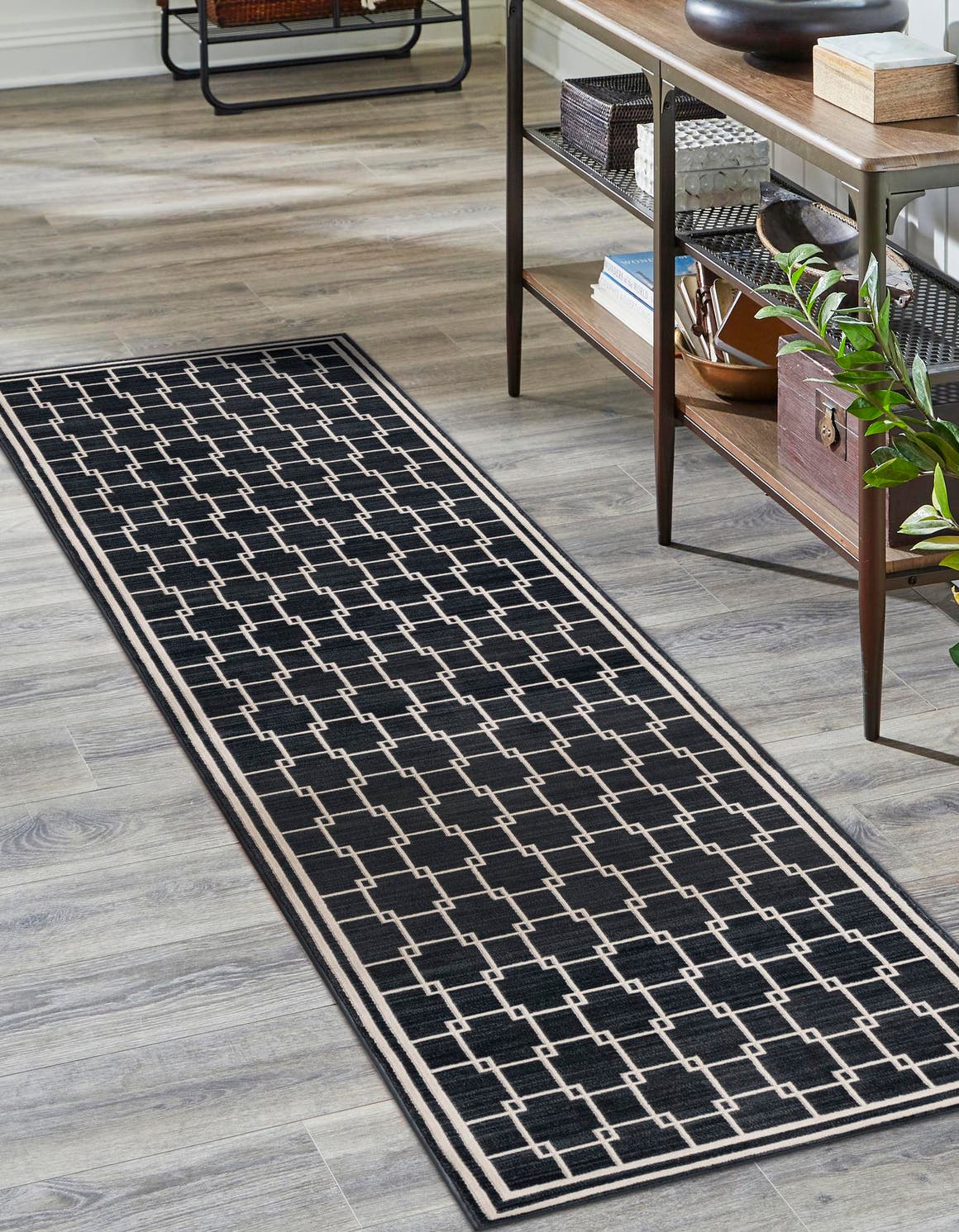 Navy Blue 2' 7 x 10' Jill Zarin Uptown Runner Area Rug 70% Polypropylene & 30% Polyester  Contemporary Carpet for Living, Dining, Office, Bedroom for Sale at Rug Engine